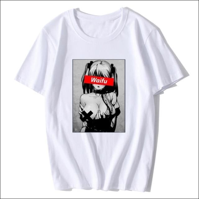 Lewd Waifu Anime T-Shirt - WHITE / L - T-Shirt