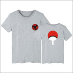 Sharingan Uchiha T-Shirt - Gray / S - T-Shirt