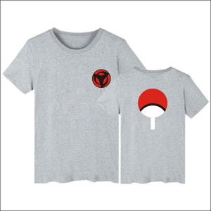 Sharingan Uchiha T-Shirt - Gray / S - T-Shirt