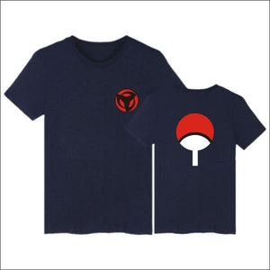 Sharingan Uchiha T-Shirt - Navy Blue / S - T-Shirt